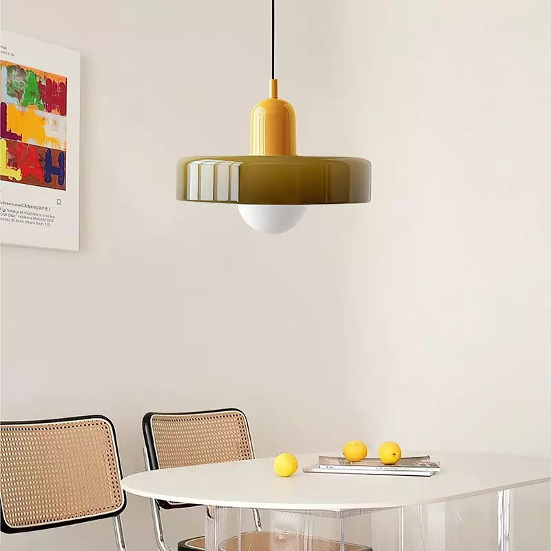 Liora Bauhaus Glazen Hanglamp Met Hoogteverstelling