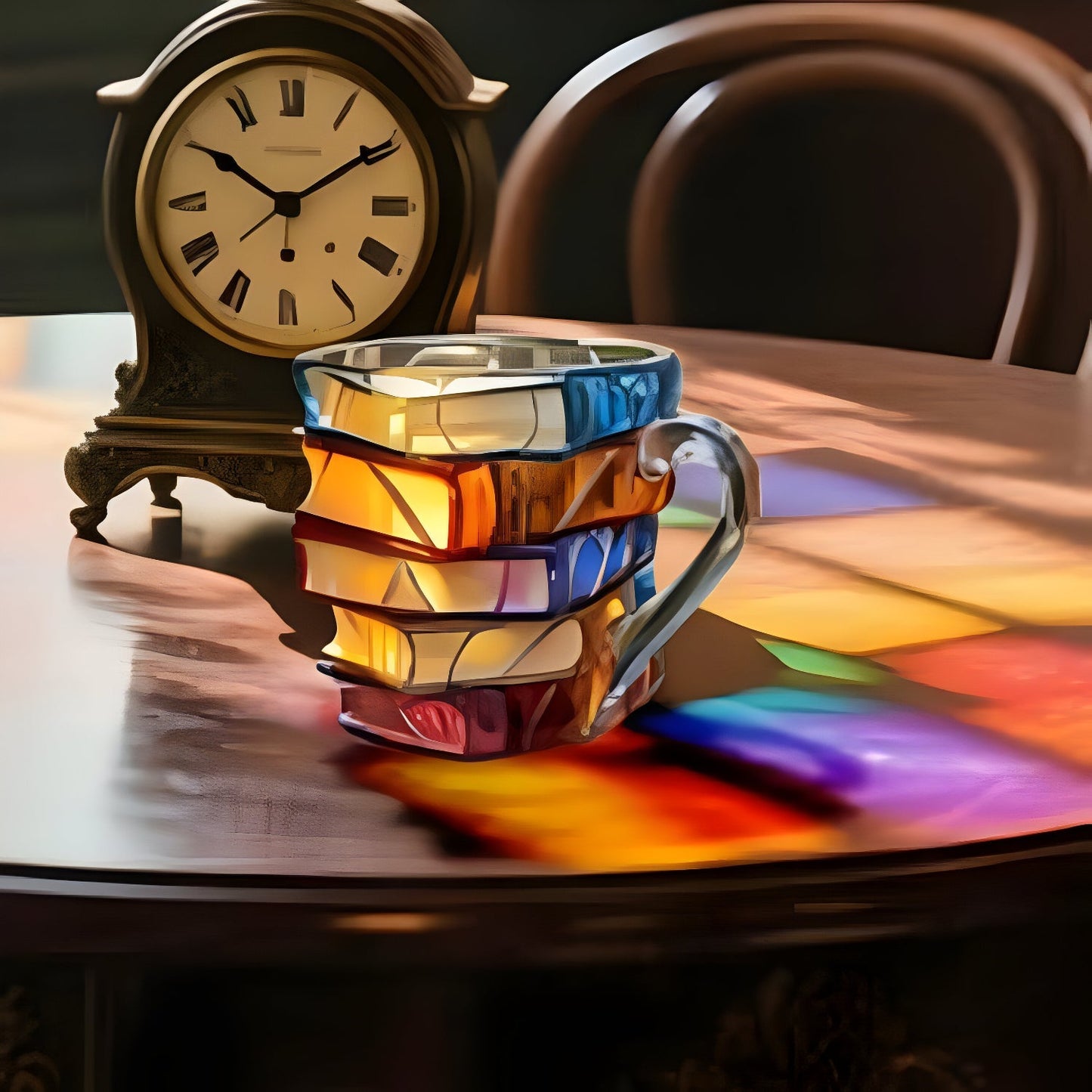 Beker | 3D Boek Design Mok | Handgemaakt & Kleurrijk | Voor Koffie & Thee | BookLume