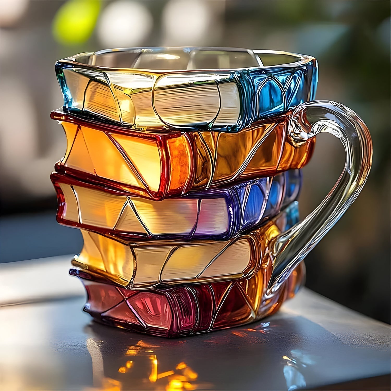 Beker | 3D Boek Design Mok | Handgemaakt & Kleurrijk | Voor Koffie & Thee | BookLume