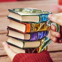 BiblioBrew | Glazen Koffiemok met Warmtebestendig Ontwerp voor Boekenliefhebbers