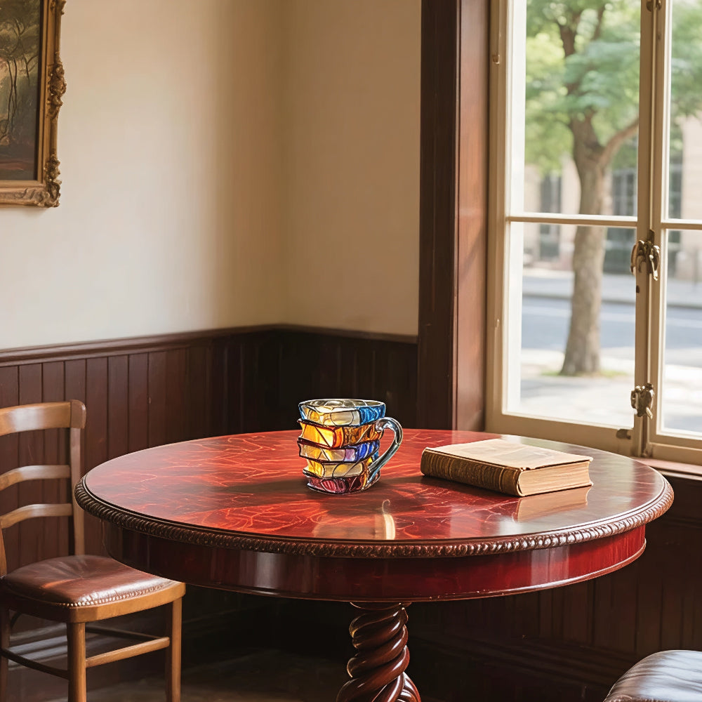 BiblioBrew | Glazen Koffiemok met Warmtebestendig Ontwerp voor Boekenliefhebbers