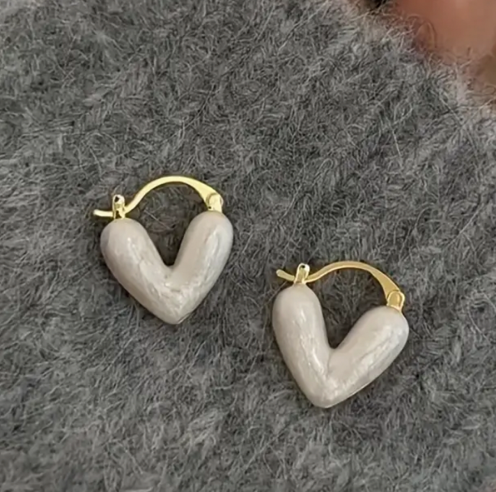 Elegante Hartvormige Oorbellen