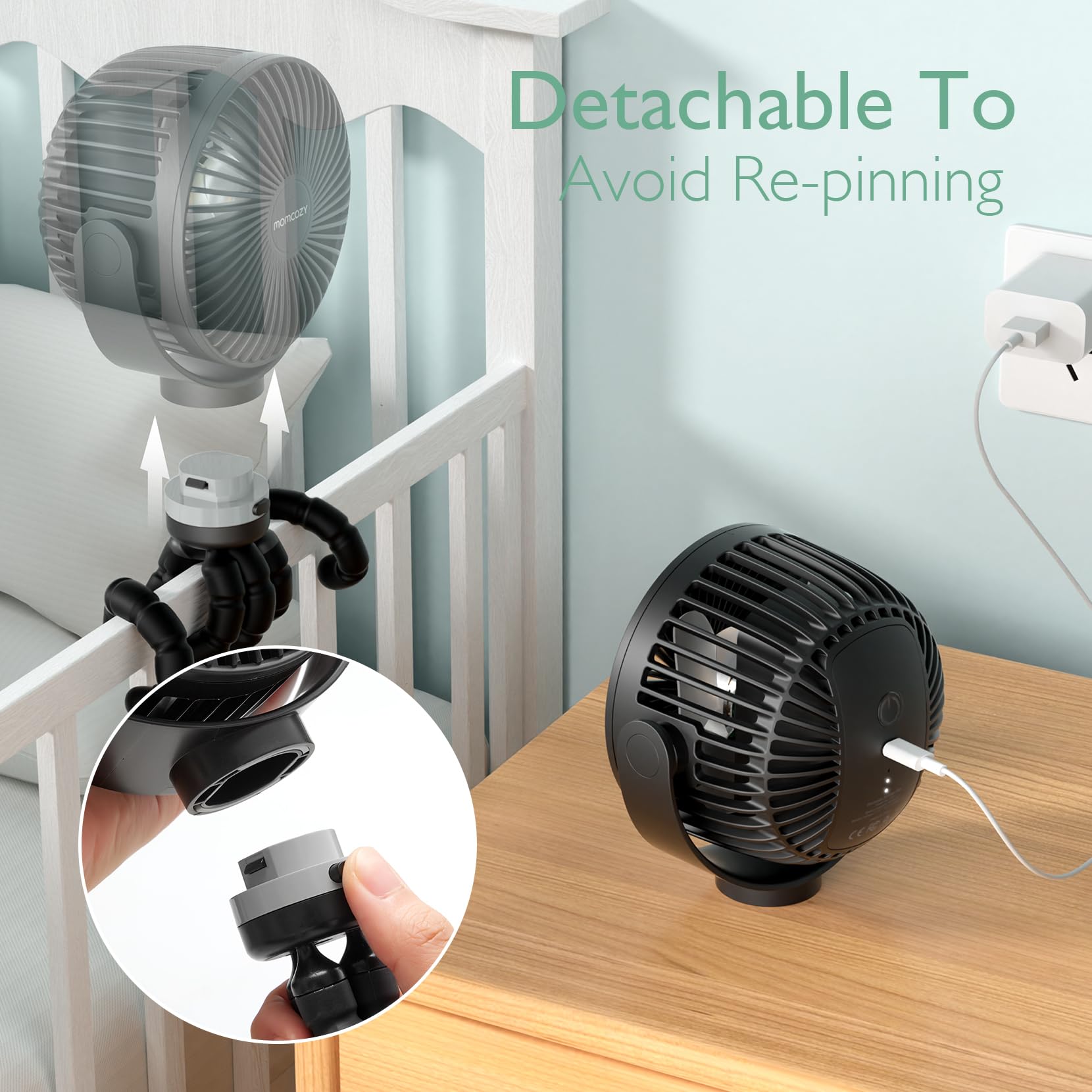USB Oplaadbare Handventilator voor Reizen