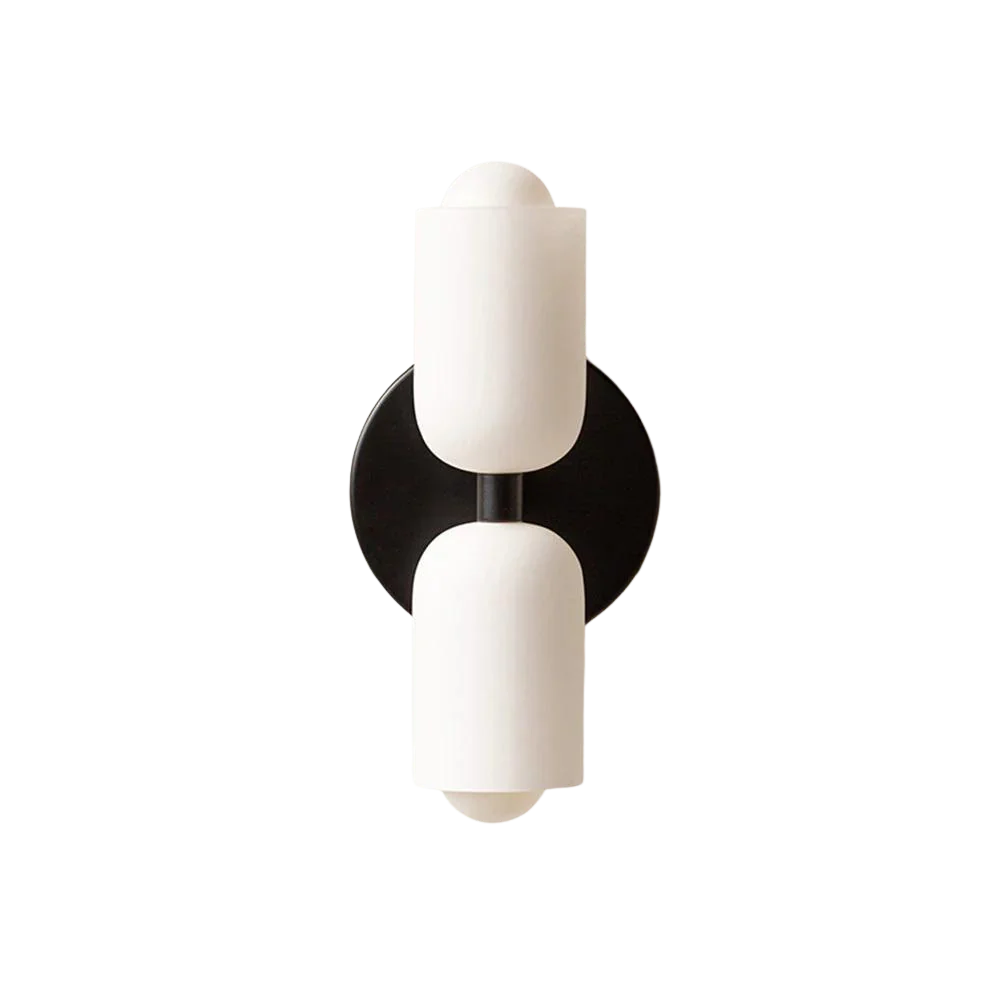 Elegant Crème Acryl Metaal Basis Minimalistische Wandlamp