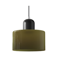 Nordic Iron Body Two-Tone Glass Pendant Light