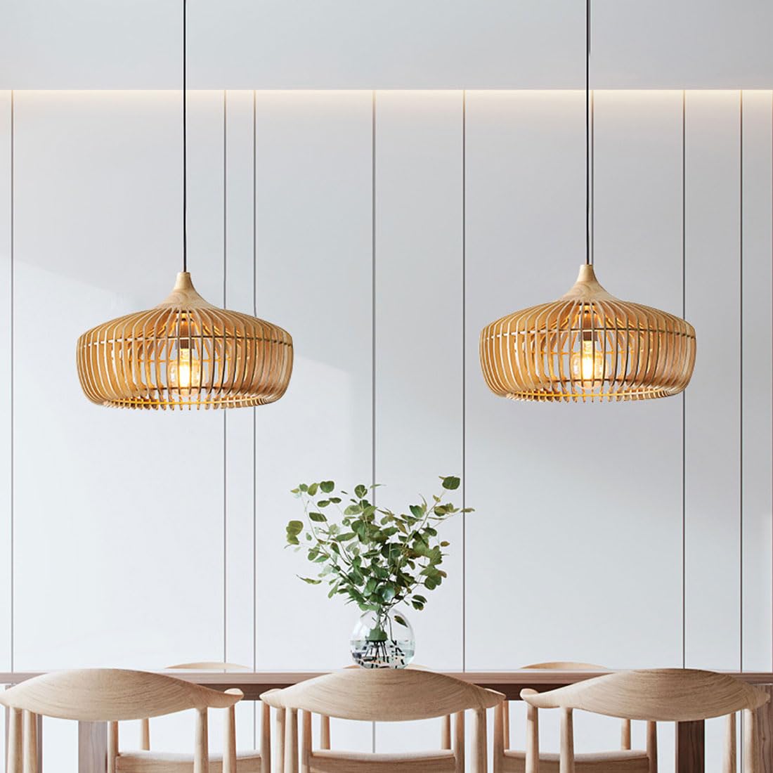 Domi Noordse Japanse Hanglamp Hout Slaapkamer/Woonkamer