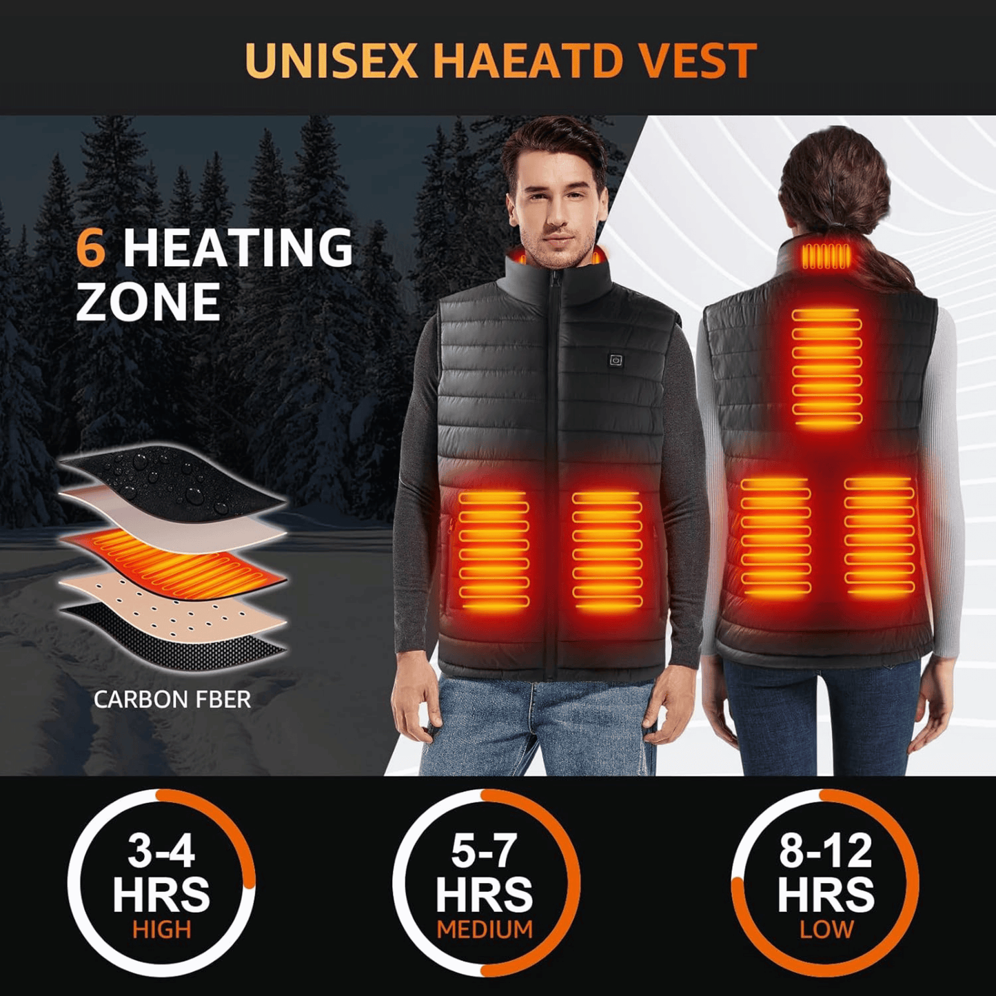 Verwarmd Gilet – Lichtgewicht Bodywarmer Verwarmde Jas voor Ultiem Comfort