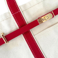 Premium canvas shopper met versterkte stalen details