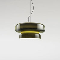 Unieke hanglamp van handgeblazen glas