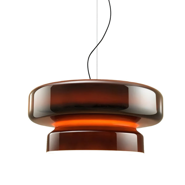 Unieke hanglamp van handgeblazen glas