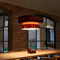 Unieke hanglamp van handgeblazen glas
