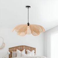 Bamboe Riet Petal Rustic Wicker Hanglamp