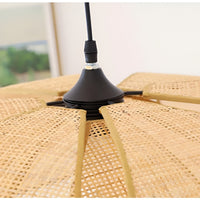 Bamboe Riet Petal Rustic Wicker Hanglamp