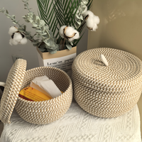Mirellia – Ronde Boho Opbergmand Met Deksel