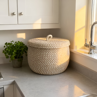 Mirellia – Ronde Boho Opbergmand Met Deksel
