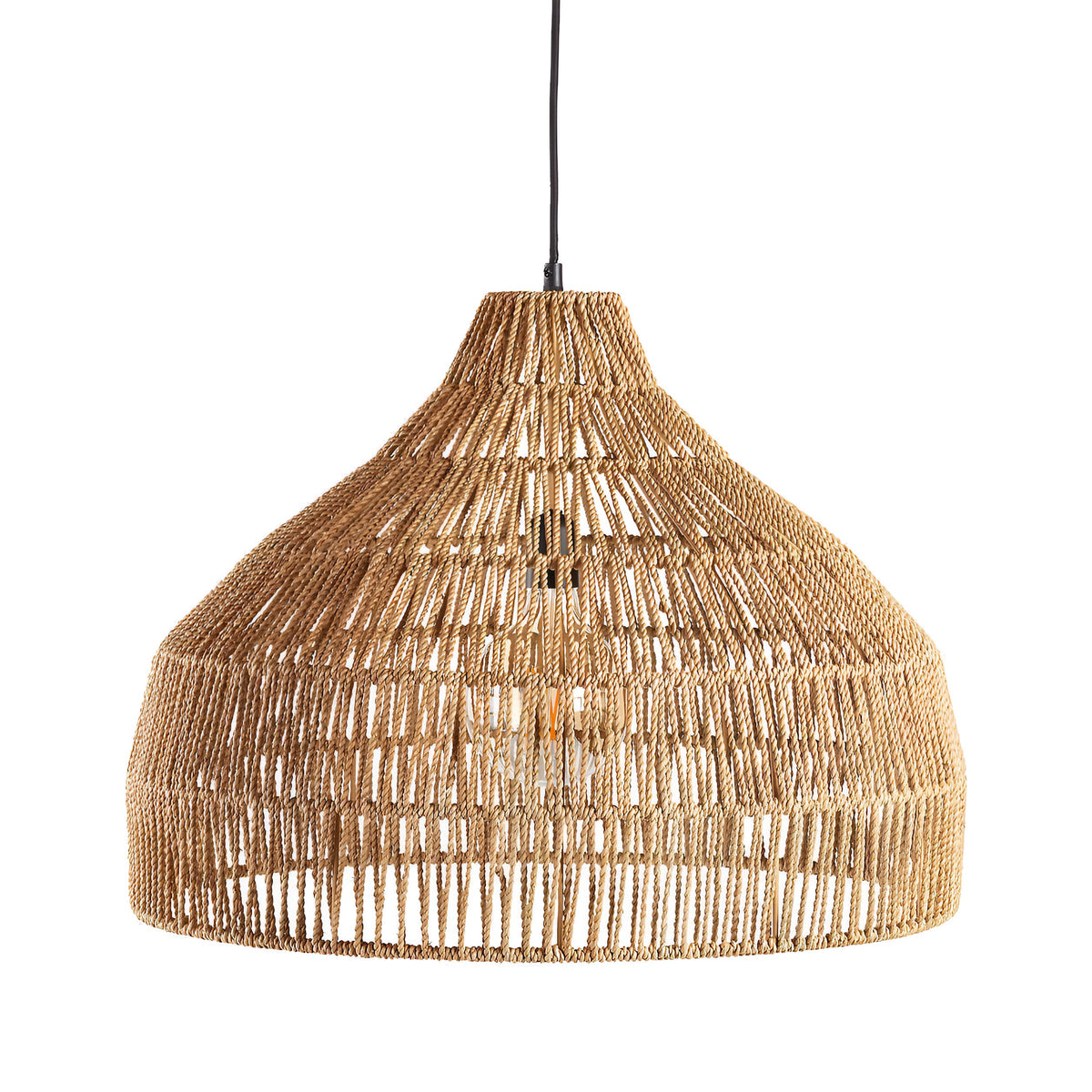Boho Stijl Geweven Handgemaakte Rieten Hanglamp