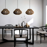 Boho Stijl Geweven Handgemaakte Rieten Hanglamp