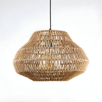 Boho Stijl Geweven Handgemaakte Rieten Hanglamp
