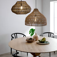 Boho Stijl Geweven Handgemaakte Rieten Hanglamp