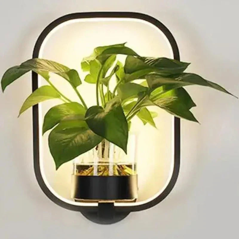Botanische Wandleuchte met Plant | Stijlvolle Wandverlichting