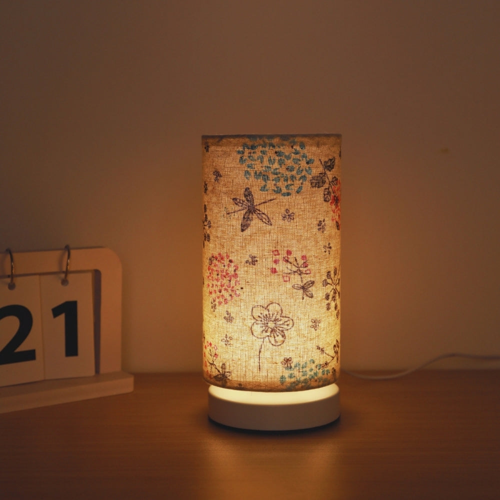 Botanische Bloemige Stof Verlichting Tafel Lamp
