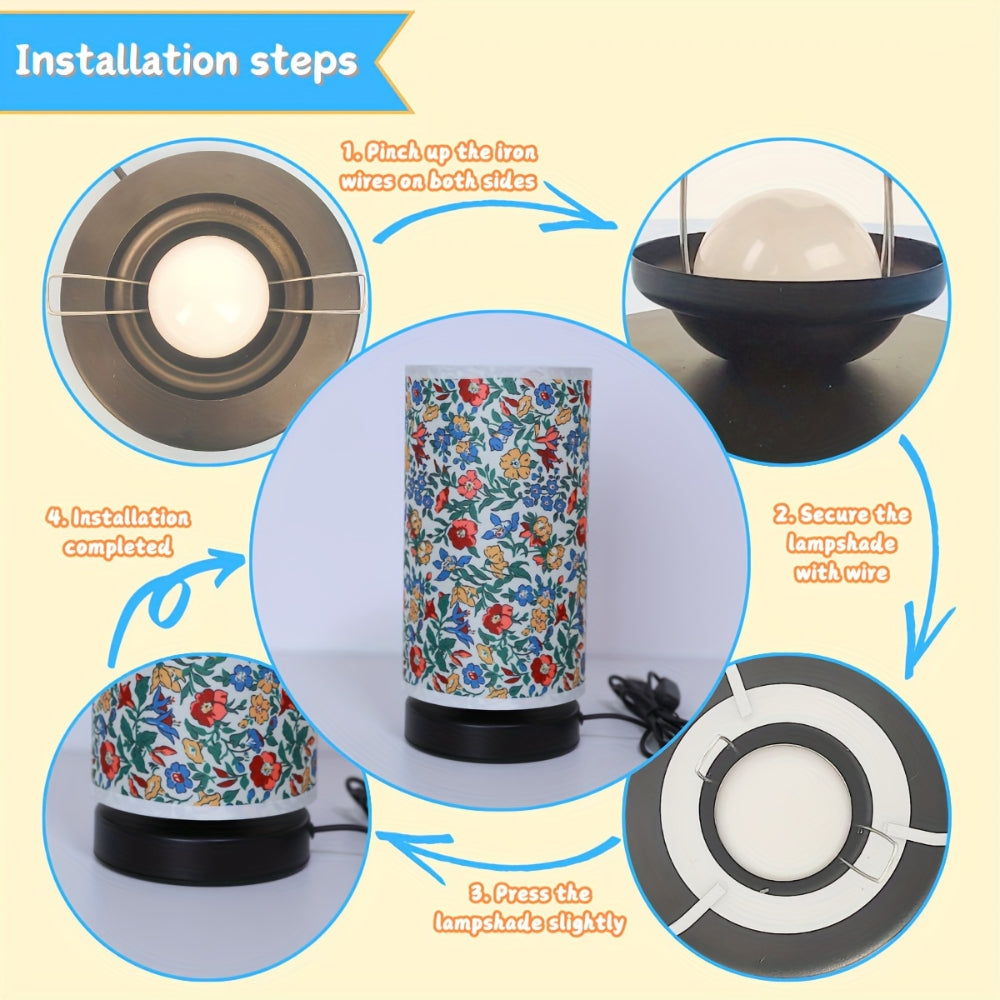 Botanische Bloemige Stof Verlichting Tafel Lamp