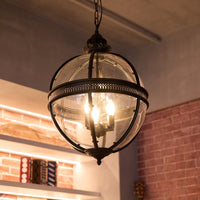 Vintage Glazen Hanglamp Industriële Globe Hangarmatuur