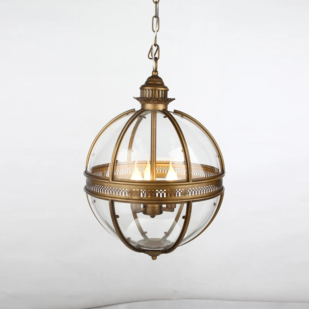 Vintage Glazen Hanglamp Industriële Globe Hangarmatuur