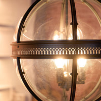 Vintage Glazen Hanglamp Industriële Globe Hangarmatuur