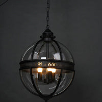 Vintage Glazen Hanglamp Industriële Globe Hangarmatuur