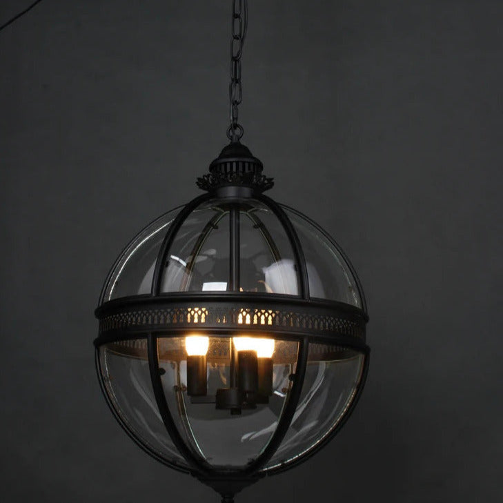 Vintage Glazen Hanglamp Industriële Globe Hangarmatuur