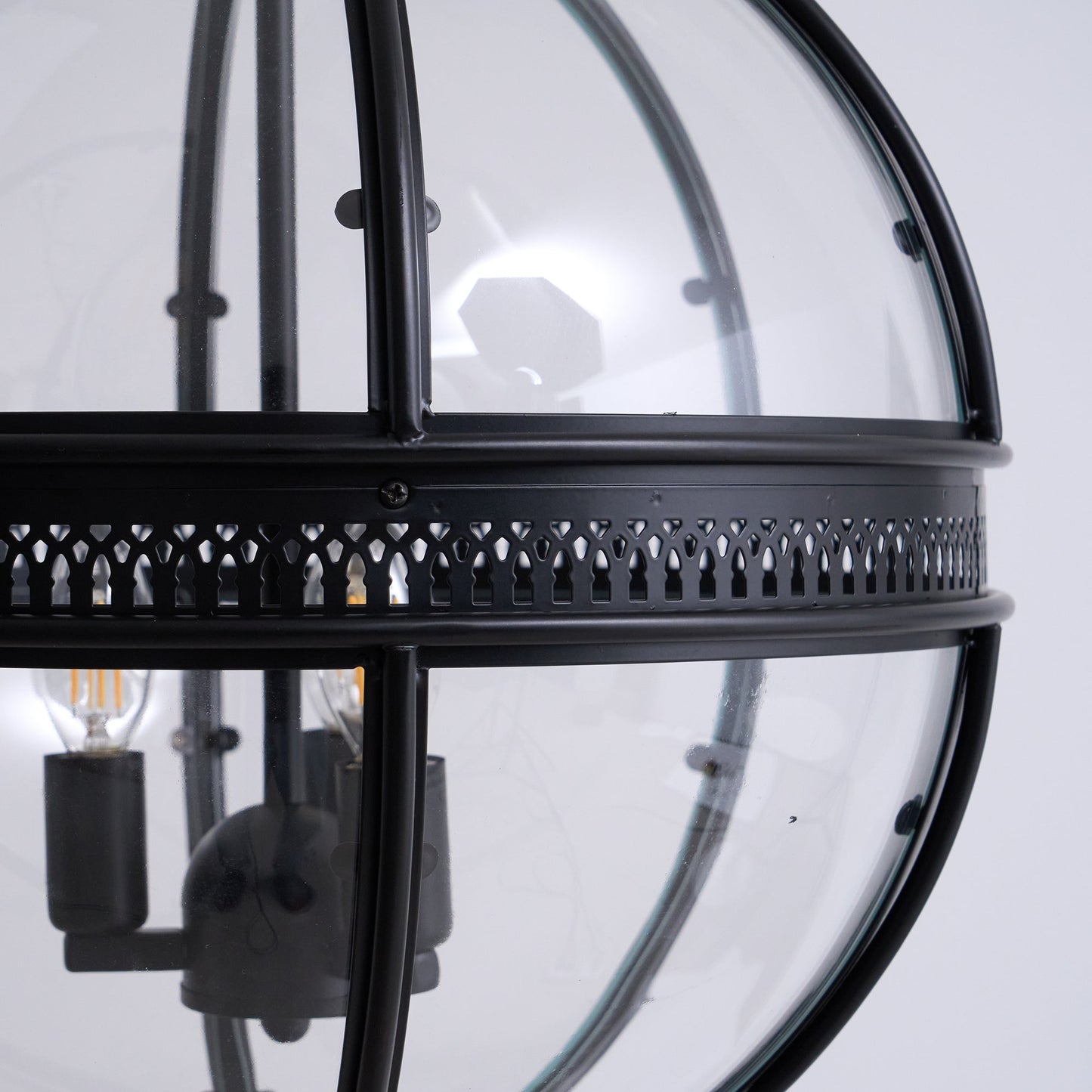 Vintage Glazen Hanglamp Industriële Globe Hangarmatuur