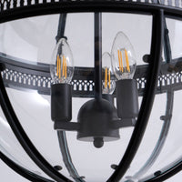 Vintage Glazen Hanglamp Industriële Globe Hangarmatuur