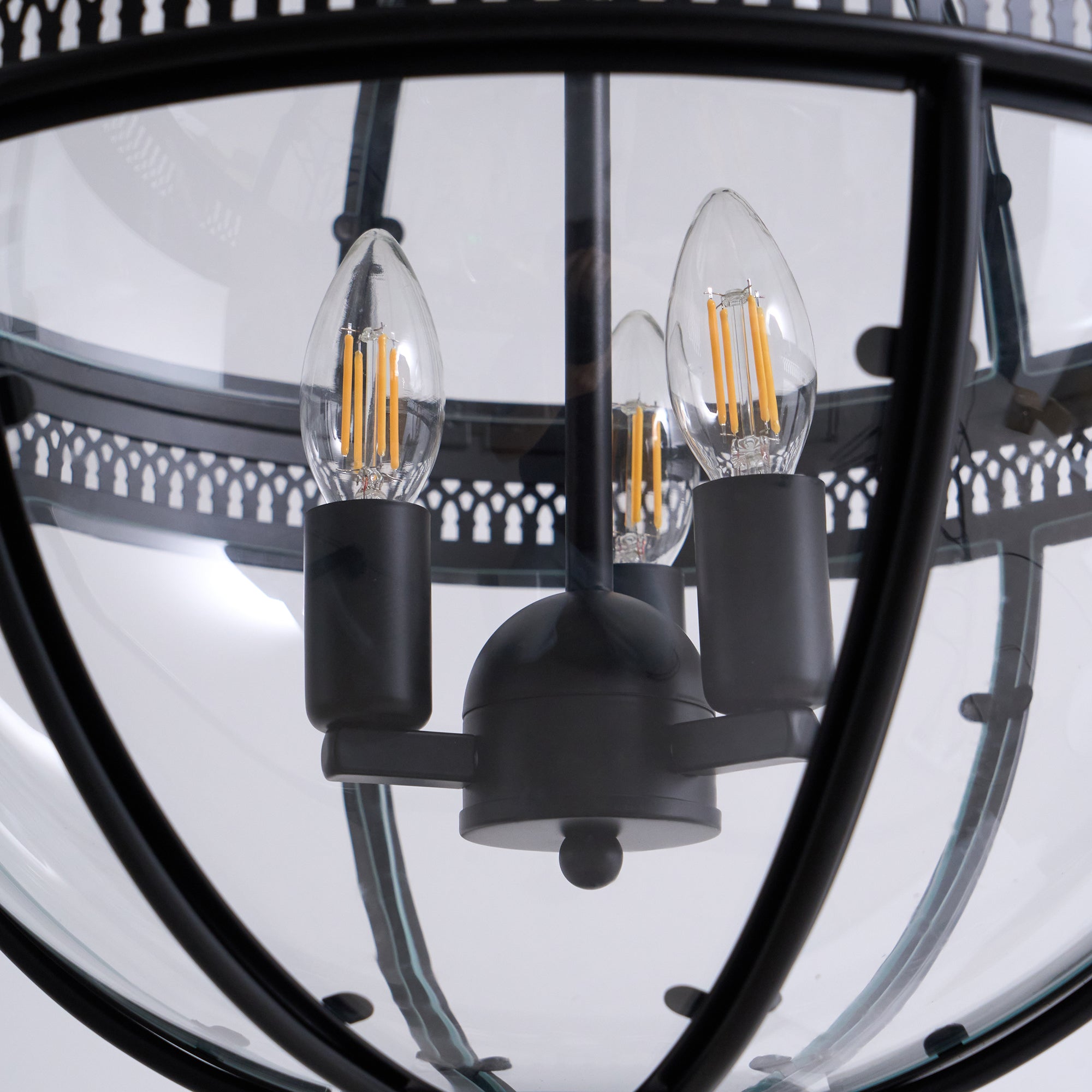 Vintage Glazen Hanglamp Industriële Globe Hangarmatuur