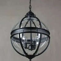 Vintage Glazen Hanglamp Industriële Globe Hangarmatuur