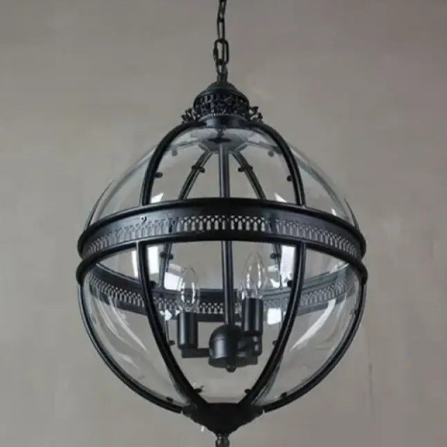 Vintage Glazen Hanglamp Industriële Globe Hangarmatuur