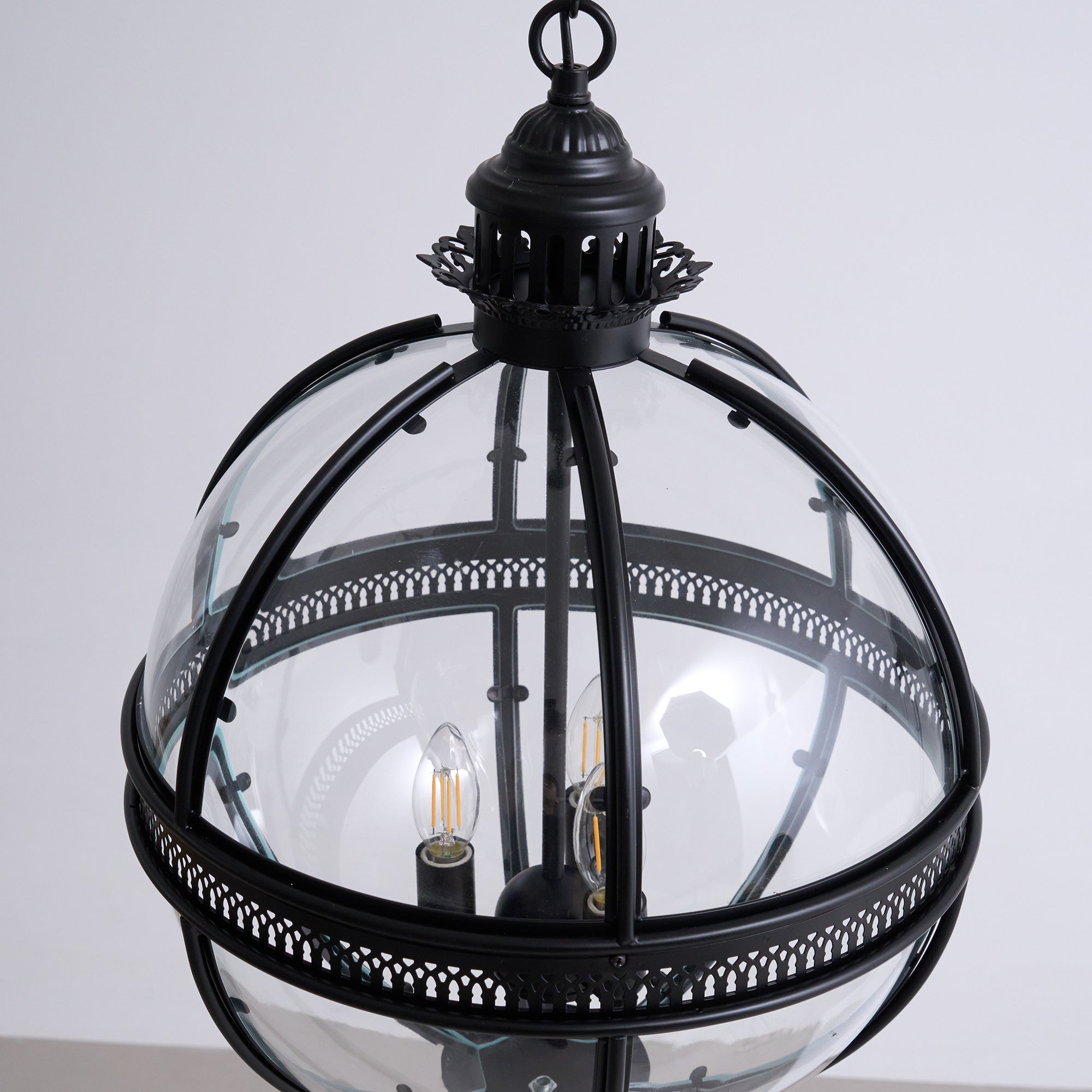 Vintage Glazen Hanglamp Industriële Globe Hangarmatuur