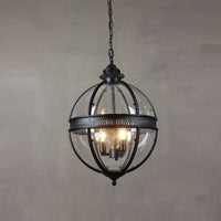 Vintage Glazen Hanglamp Industriële Globe Hangarmatuur
