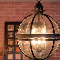 Vintage Glazen Hanglamp Industriële Globe Hangarmatuur