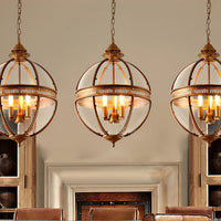 Vintage Glazen Hanglamp Industriële Globe Hangarmatuur