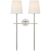 Theodore Wandlamp in Messing en Stof