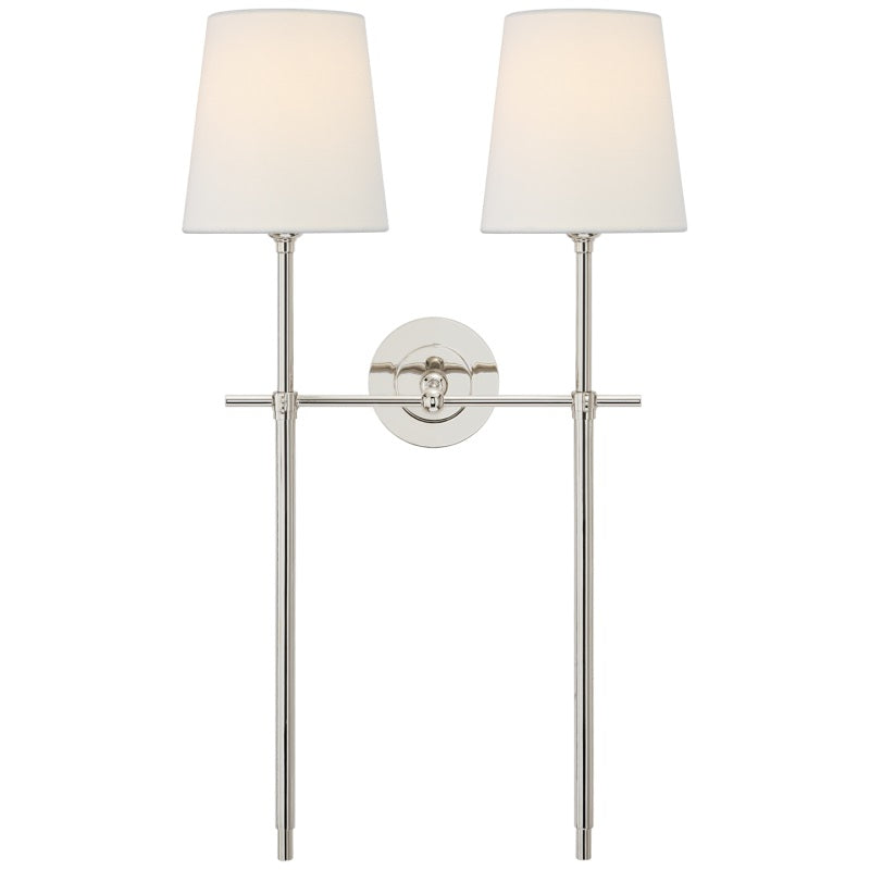 Theodore Wandlamp Messing Stof