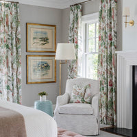 Theodore Wandlamp in Messing en Stof