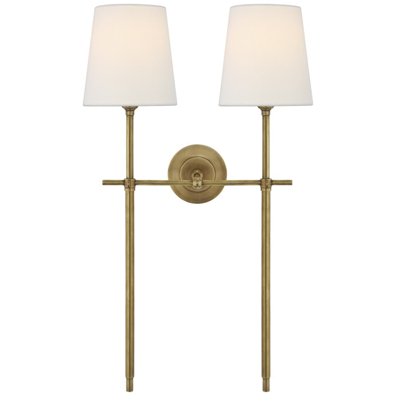 Theodore Wandlamp Messing Stof