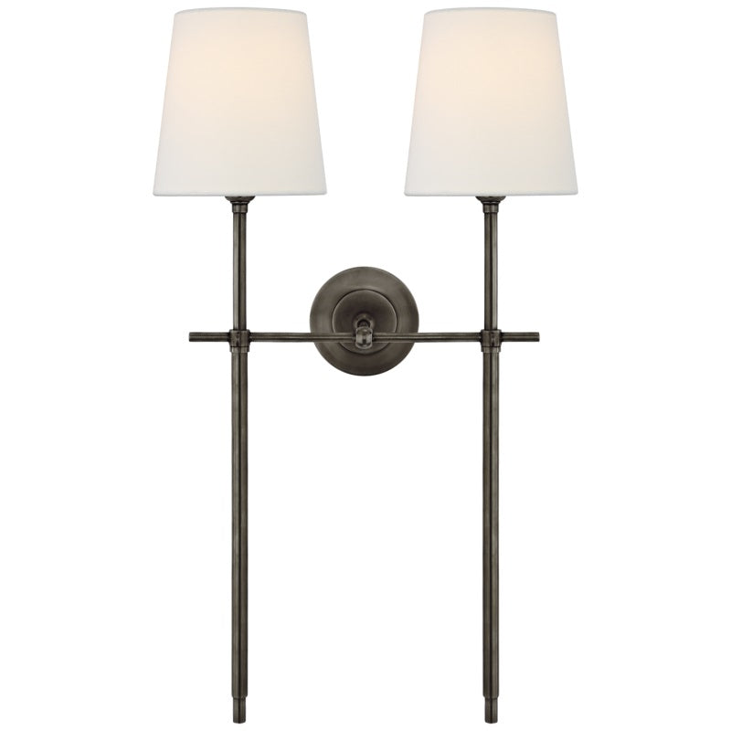 Theodore Wandlamp Messing Stof
