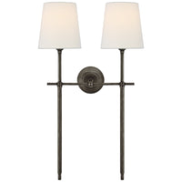 Theodore Wandlamp in Messing en Stof