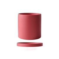 POTERIE – Modern Bloempot van Keramiek met Schotel