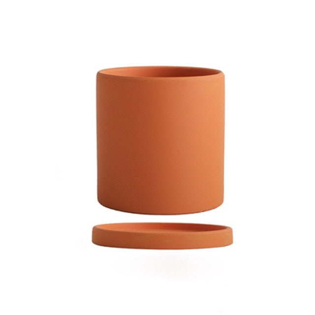 POTERIE – Modern Bloempot van Keramiek met Schotel