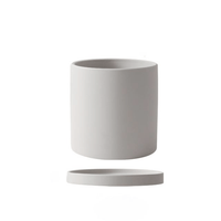 POTERIE – Modern Bloempot van Keramiek met Schotel