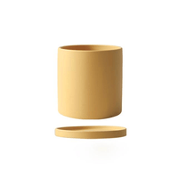 POTERIE – Modern Bloempot van Keramiek met Schotel